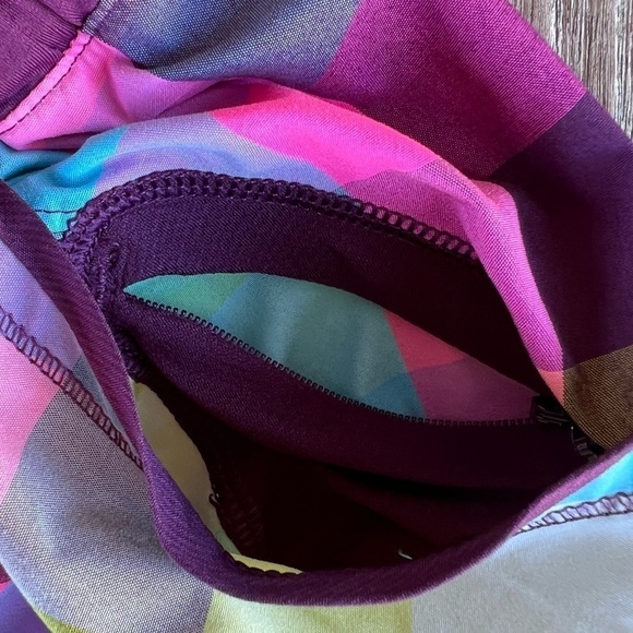 Lululemon Shake & Break Running Gym Shorts Sea Check Multi / Plum W7886S Lined - Picture 9 of 9
